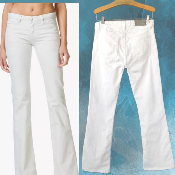 IRO Freddy Bootcut Jeans in White Size 25 *Hemmed to 28" - Picture 1 of 10